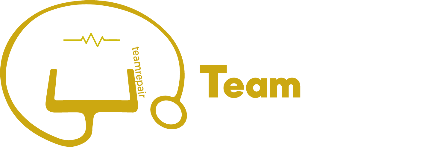 Logo Team Repair Blanco Dorado